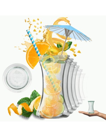 Słoiki Weck 200 ml słoiki szklane ozdobne DELI przyprawy wieka szkło 12szt