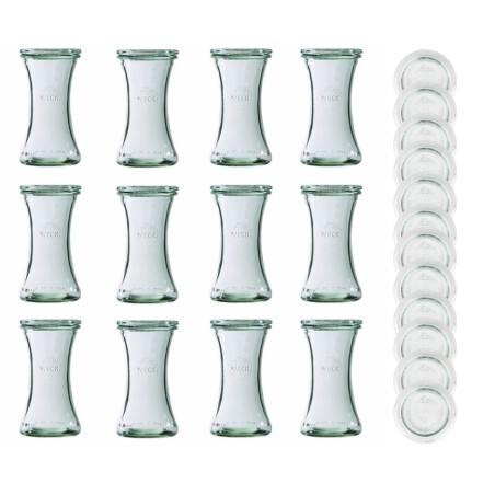 Słoiki Weck 200 ml słoiki szklane ozdobne DELI przyprawy wieka szkło 12szt