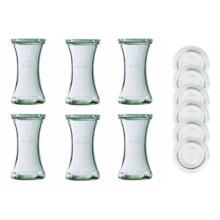 Słoiki Weck 200 ml słoiki szklane ozdobne DELI przyprawy wieka szklane 6szt