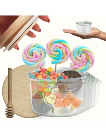 Słoiki WECK 12szt / drewniane wieko, nabierak słoik 200ml MOLD