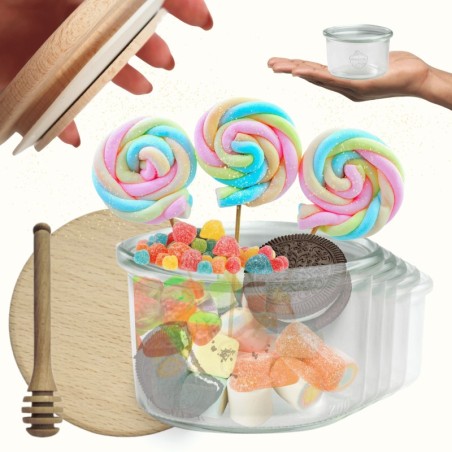 Słoiki WECK 12szt / drewniane wieko, nabierak słoik 200ml MOLD