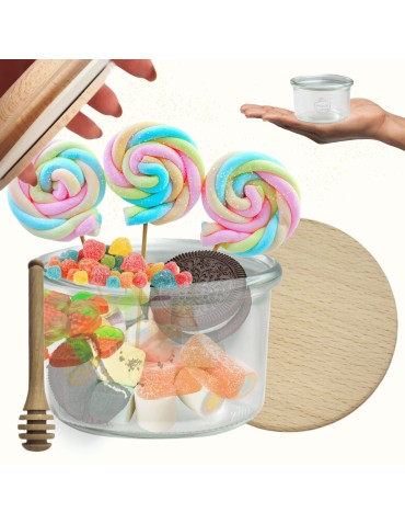 Słoiki WECK / drewniane wieko, nabierak słoik 200ml MOLD