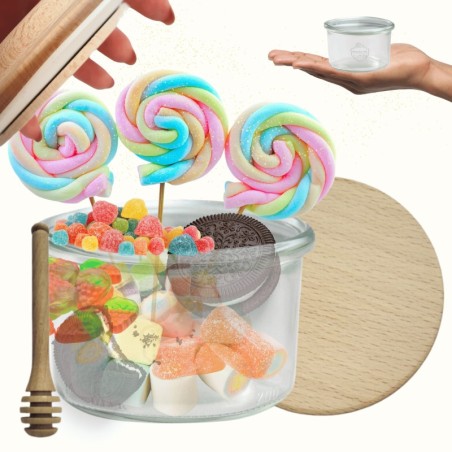 Słoiki WECK / drewniane wieko, nabierak słoik 200ml MOLD