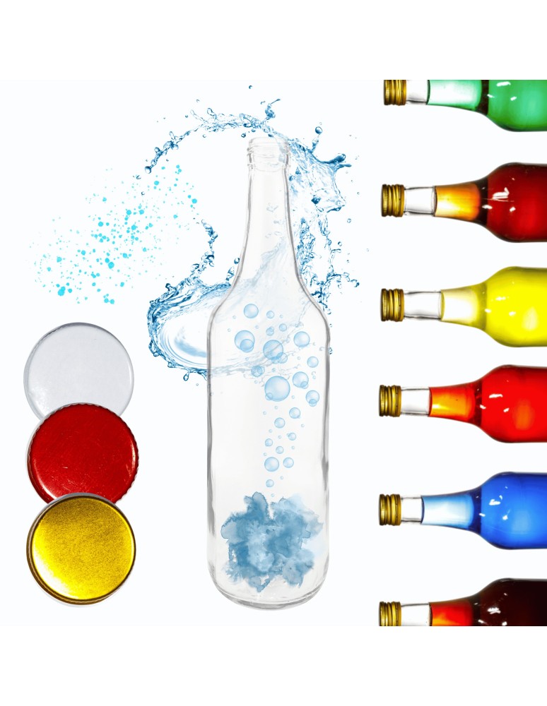 Szklane butelki na alkohol - galoniki - Butelka 700ml na sok nalewkę syrop ocet syrop octy fi28 1szt NAKRĘTKA - produkt MODO24.PL 1