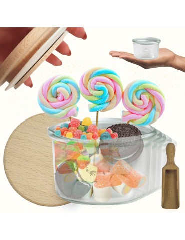 Słoiki WECK 12szt / drewniane wieko, miarka słoik 200ml MOLD