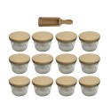 Słoiki WECK 12szt / drewniane wieko, miarka słoik 200ml MOLD