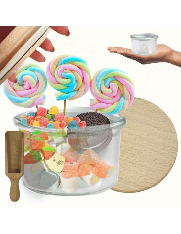 Słoiki WECK / drewniane wieko, miarka słoik 200ml MOLD