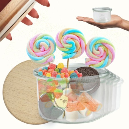 Słoiki WECK 12szt / drewniane wieko słoik 200ml MOLD