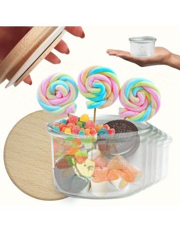 Słoiki WECK 6szt / drewniane wieko słoik 200ml MOLD