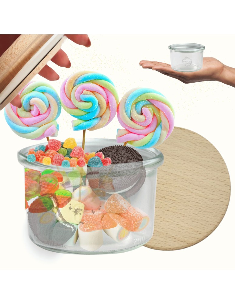 Słoiki i butelki - Słoiki WECK / drewniane wieko słoik 200ml MOLD - product MODO24.PL 11