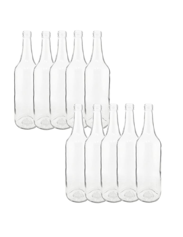 Szklane butelki na alkohol - galoniki - Butelki 700 ml na sok nalewkę syrop ocet tradycyjne fi28 10szt BEZ NAKRETEK - product MODO24.PL 2