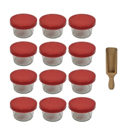 Słoiki WECK 12szt / silikonowe wieko, miarka słoik 200ml MOLD
