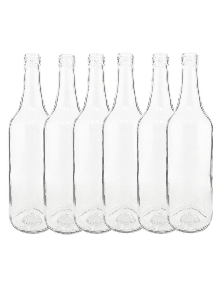 Szklane butelki na alkohol - galoniki - Butelki 700 ml na sok nalewkę syrop ocet tradycyjne fi28 6szt BEZ NAKRETEK - product MODO24.PL 2