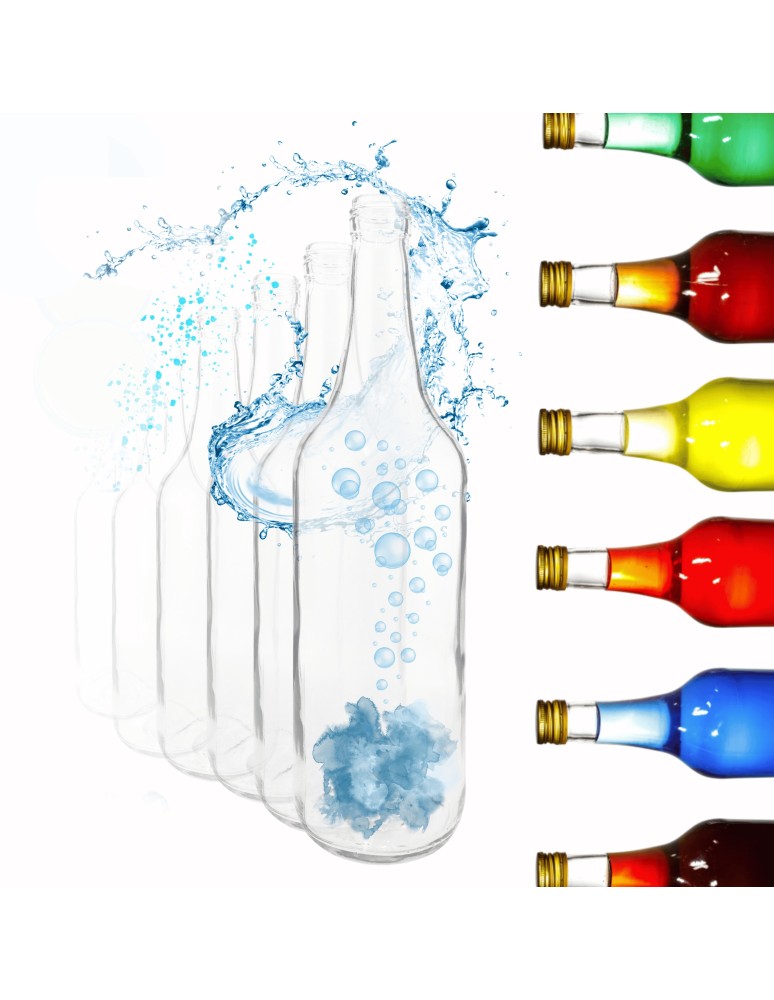 Szklane butelki na alkohol - galoniki - Butelki 700ml na sok nalewkę syrop ocet tradycyjne fi28 100szt BEZ NAKRETEK - produkt MODO24.PL 1