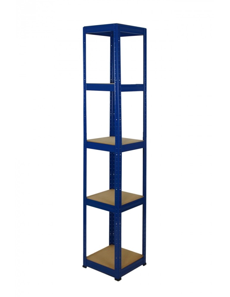 Helios Color Kwadrat - Regał metalowy Helios Color 180x30x30_5 - 175kg / na półkę, kolor: niebiesko-biały - produkt MODO24.PL 1