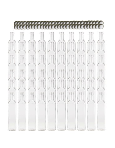 Butelki 500 ml maraski kwadratowe soki na olej oliwę fi31 60szt NAKRĘTKI - produkt 2