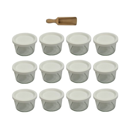 Słoiki WECK 12szt / plastikowe wieko, miarka słoik 200ml MOLD