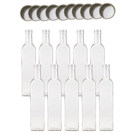 Butelki 500 ml maraski kwadratowe soki na olej oliwę fi31 10szt NAKRĘTKI