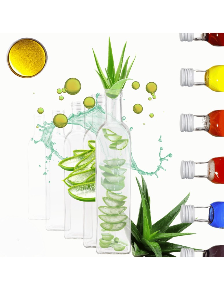 Szklane butelki na alkohol - galoniki - Butelki 500 ml maraski kwadratowe soki na olej oliwę fi31 6szt NAKRĘTKI - produkt MODO24.PL 1