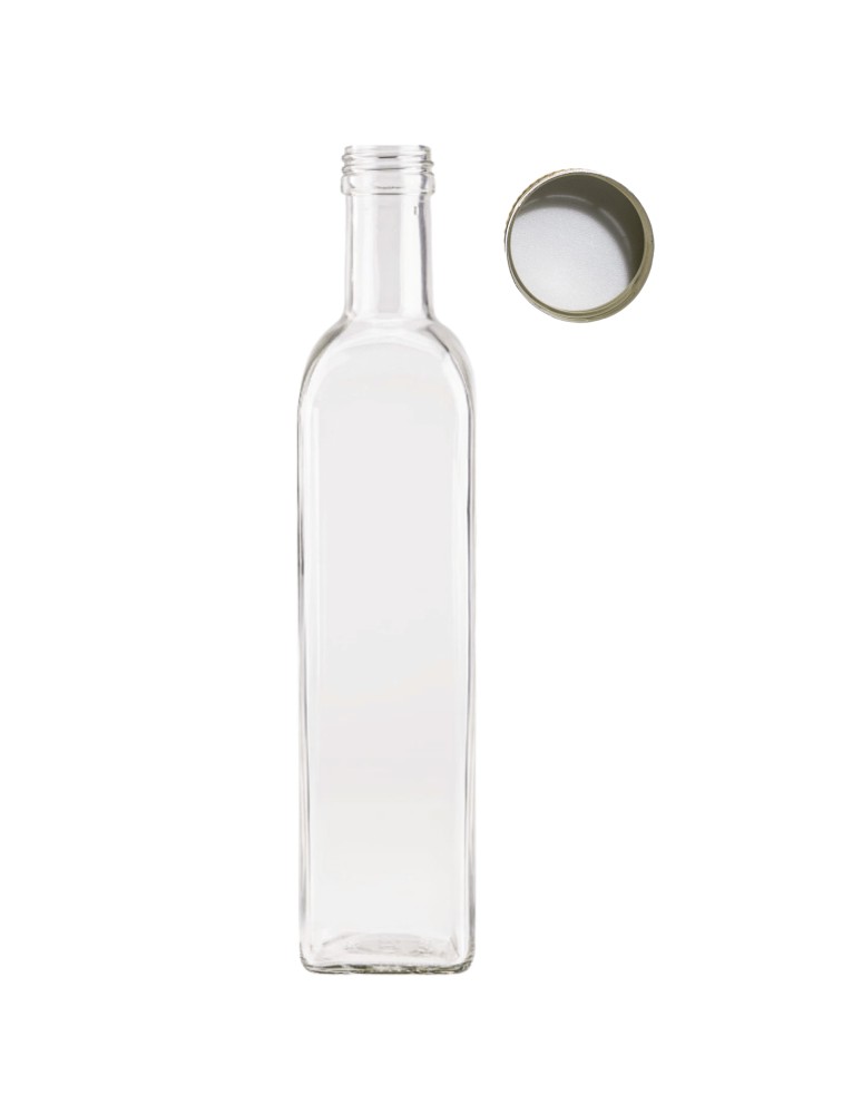 Szklane butelki na alkohol - galoniki - Butelka 500 ml maraska kwadratowa soki na olej oliwę fi31 1szt NAKRĘTKA - product MODO24.PL 2