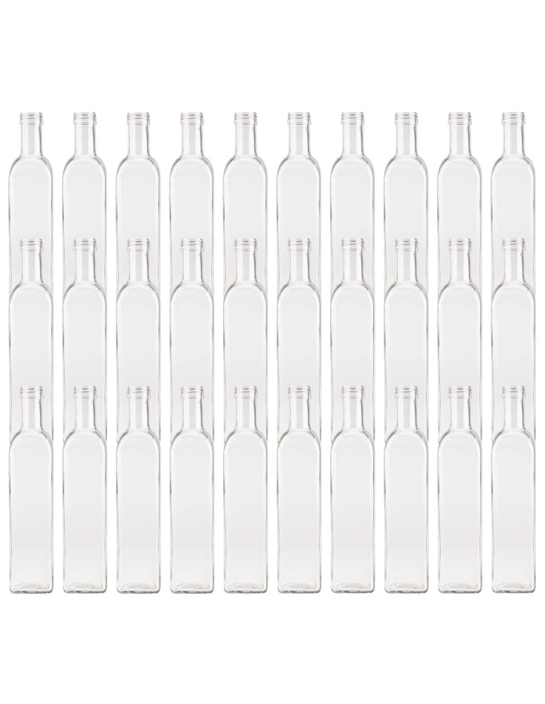 Szklane butelki na alkohol - galoniki - Butelki 500 ml maraski kwadratowe soki na olej oliwę fi31 30szt BEZ NAKRETEK - product MODO24.PL 2