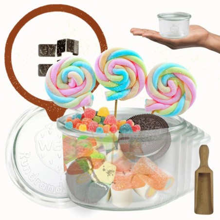 Słoiki WECK 12szt / szklane wieko, miarka słoik 200ml MOLD