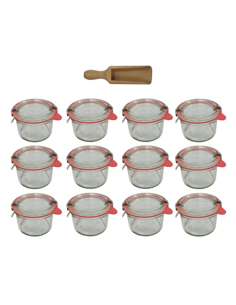 Słoiki i Dodatki - Słoiki WECK 12szt / szklane wieko, miarka słoik 200ml MOLD - product MODO24.PL 22