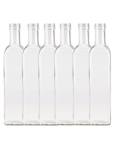 Butelki 500 ml maraski kwadratowe soki na olej oliwę fi31 6szt BEZ NAKRETEK - produkt 2