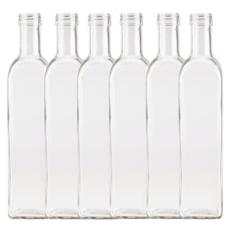 Butelki 500 ml maraski kwadratowe soki na olej oliwę fi31 6szt BEZ NAKRETEK