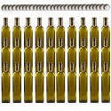Butelki 500 ml maraski kwadratowe zielone na olej oliwę fi31 30szt NAKRĘTKI