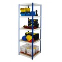 Regał metalowy Helios Color 180x60x60_5 - 175kg / na półkę, kolor: niebiesko-biały