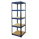 Regał metalowy Helios Color 180x60x60_5 - 175kg / na półkę, kolor: niebiesko-biały