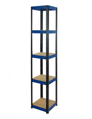 Helios Color Kwadrat - Regał metalowy Helios Color 196x30x30_5 - 175kg / na półkę, kolor: niebiesko-biały - product 5