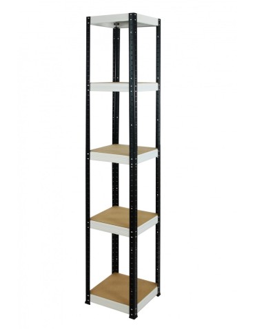 Helios Color Kwadrat - Regał metalowy Helios Color 196x30x30_5 - 175kg / na półkę, kolor: niebiesko-biały - product 6